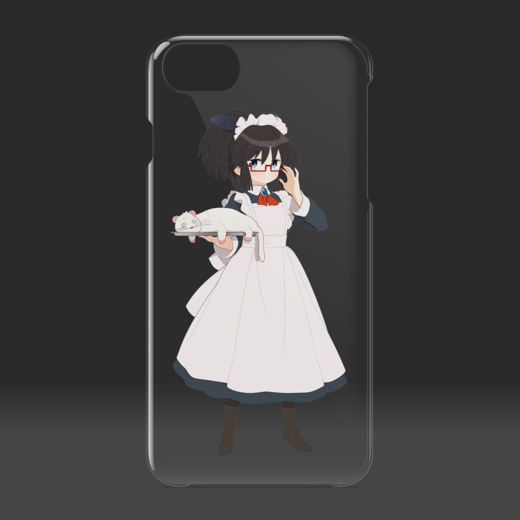 暇劇、柊りん(メイド服:クリアiPhoneケース)