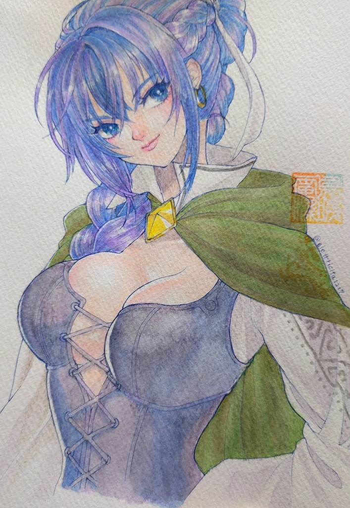【水彩イラスト】リナリア/アネモネ