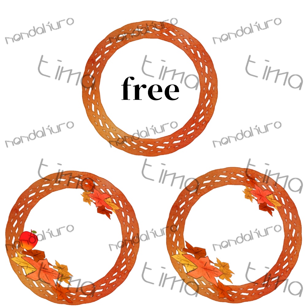 秋っぽアイコンリング素材