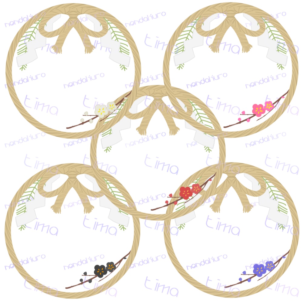 正月飾り風アイコンリング