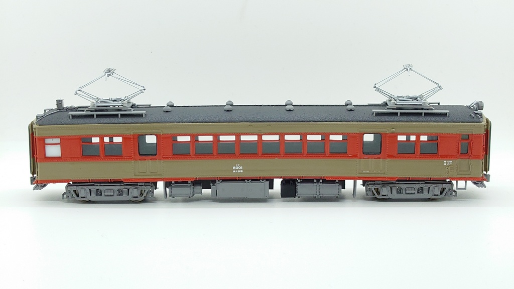 1/80 森林公園のサヤ8001(ボディ・床下キット)※台車枠付き