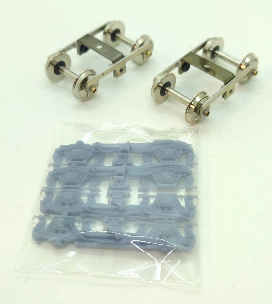 1/80 FS10 台車半完成キット（台枠組立済＆Φ11.5 PL車輪付き）1輌分