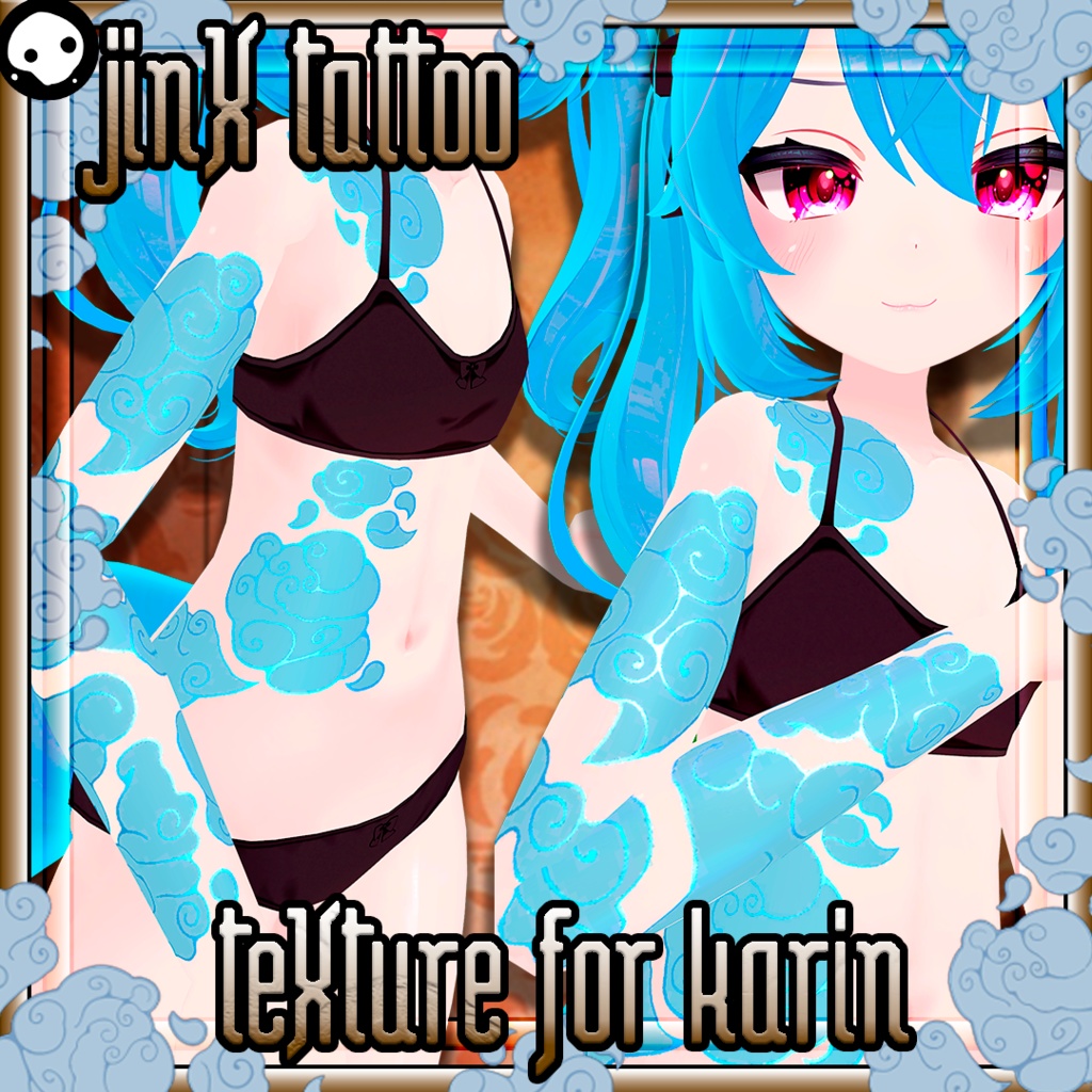  Texture for Karin's avatar of Jinx's tatto カリン・ボディ・テクスチャーJINX 