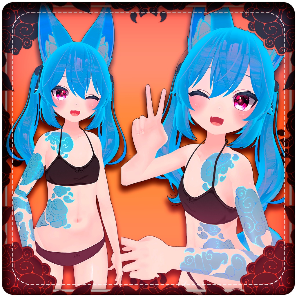 Texture for Karin's avatar of Jinx's tatto カリン・ボディ・テクスチャーJINX