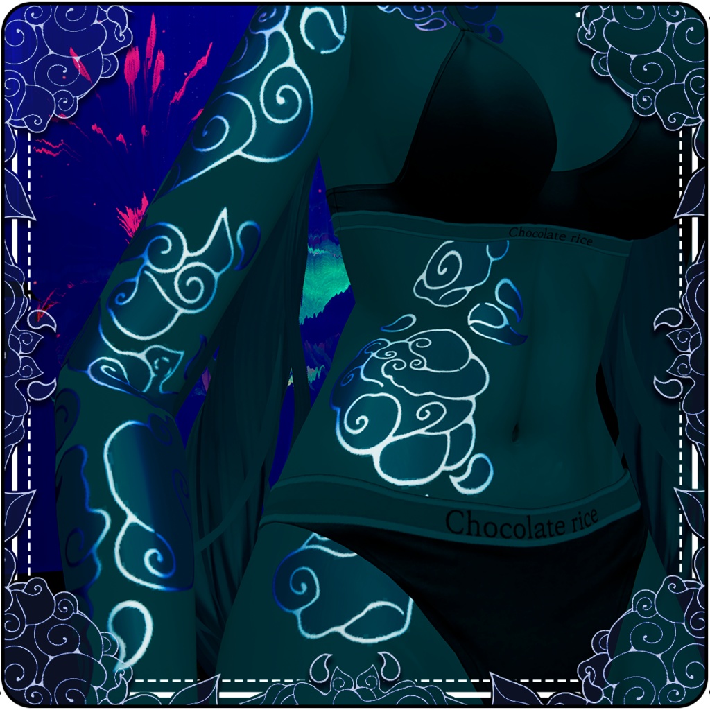 Texture for Sio avatar of Jinx's tatto Sioの身体のテクスチャーJINX