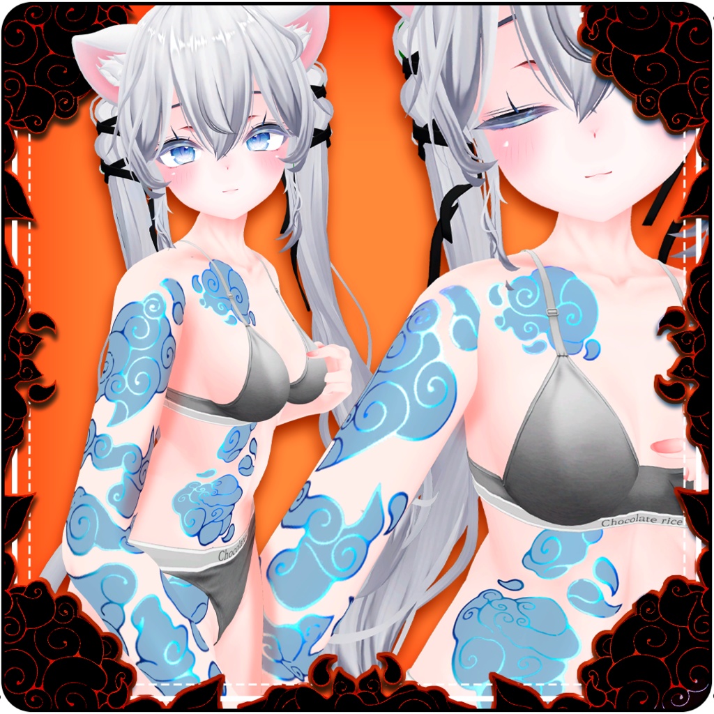 Texture for Sio avatar of Jinx's tatto Sioの身体のテクスチャーJINX