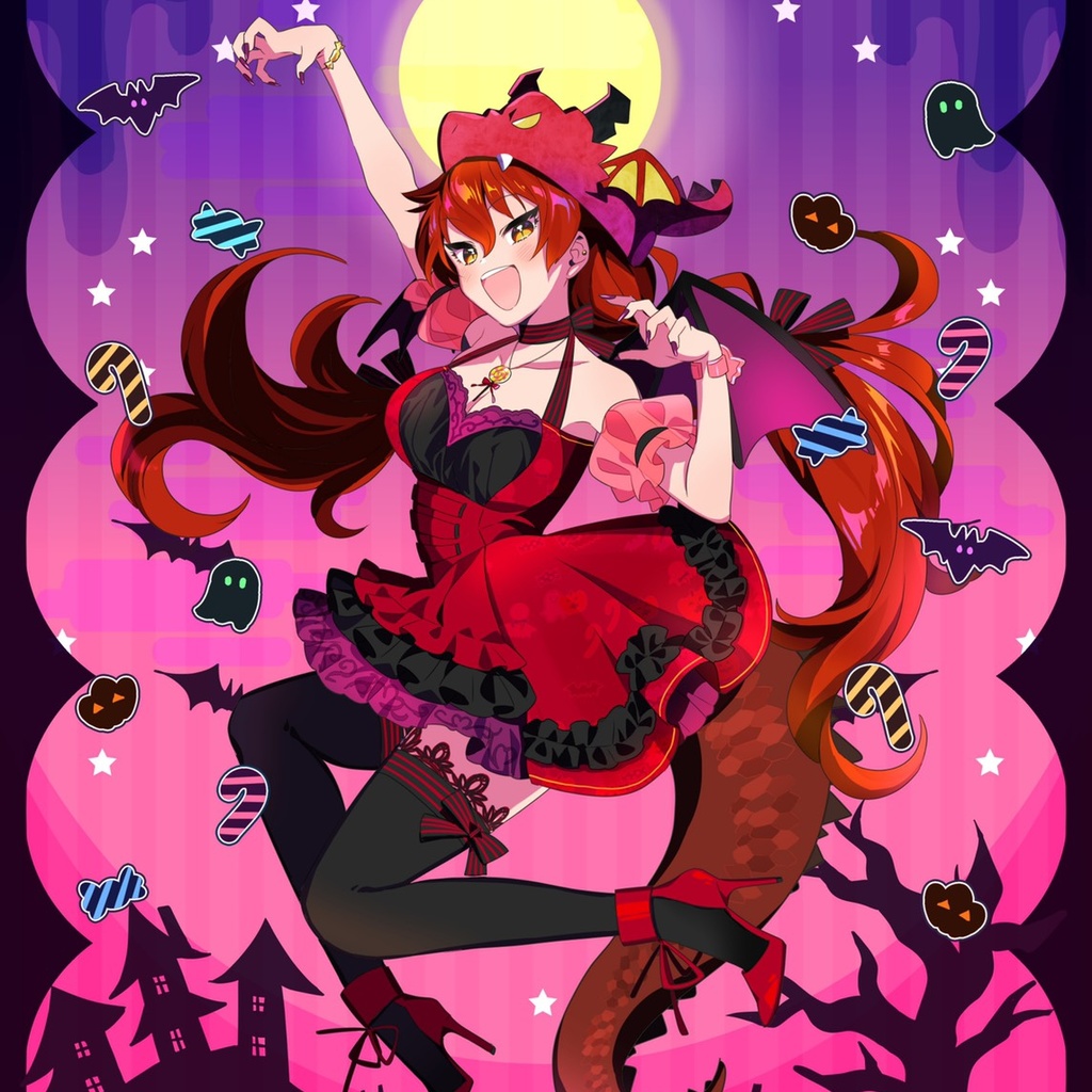 【ステッカー】Halloween Night MVver/竜乃エナジー【#りゅうのおたから】