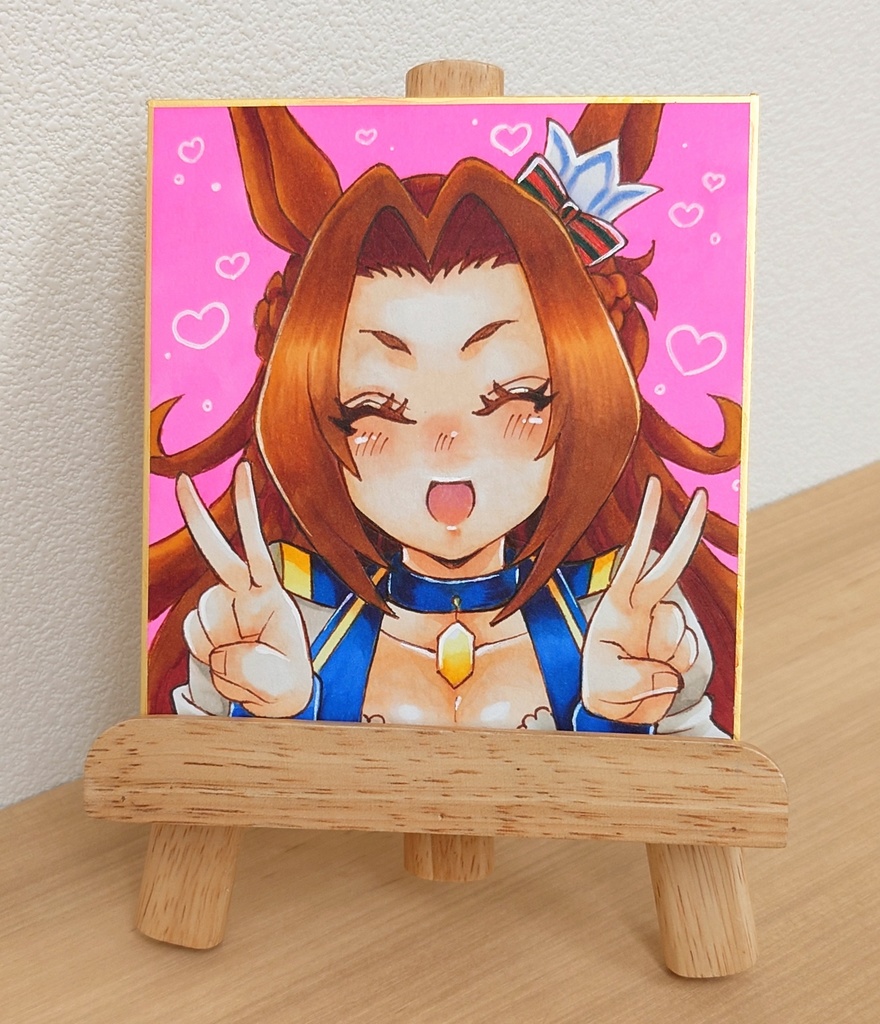 【ウマ娘】カワカミプリンセス色紙【原画一点もの】