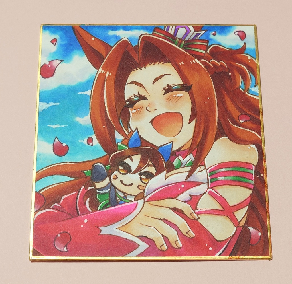 【ウマ娘】カワカミプリンセス色紙【原画1点もの】
