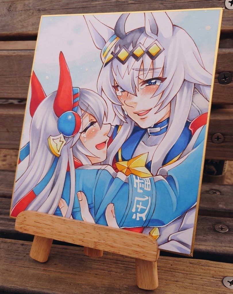 【ウマ娘】オグリキャップ&タマモクロス色紙【原画1点もの】