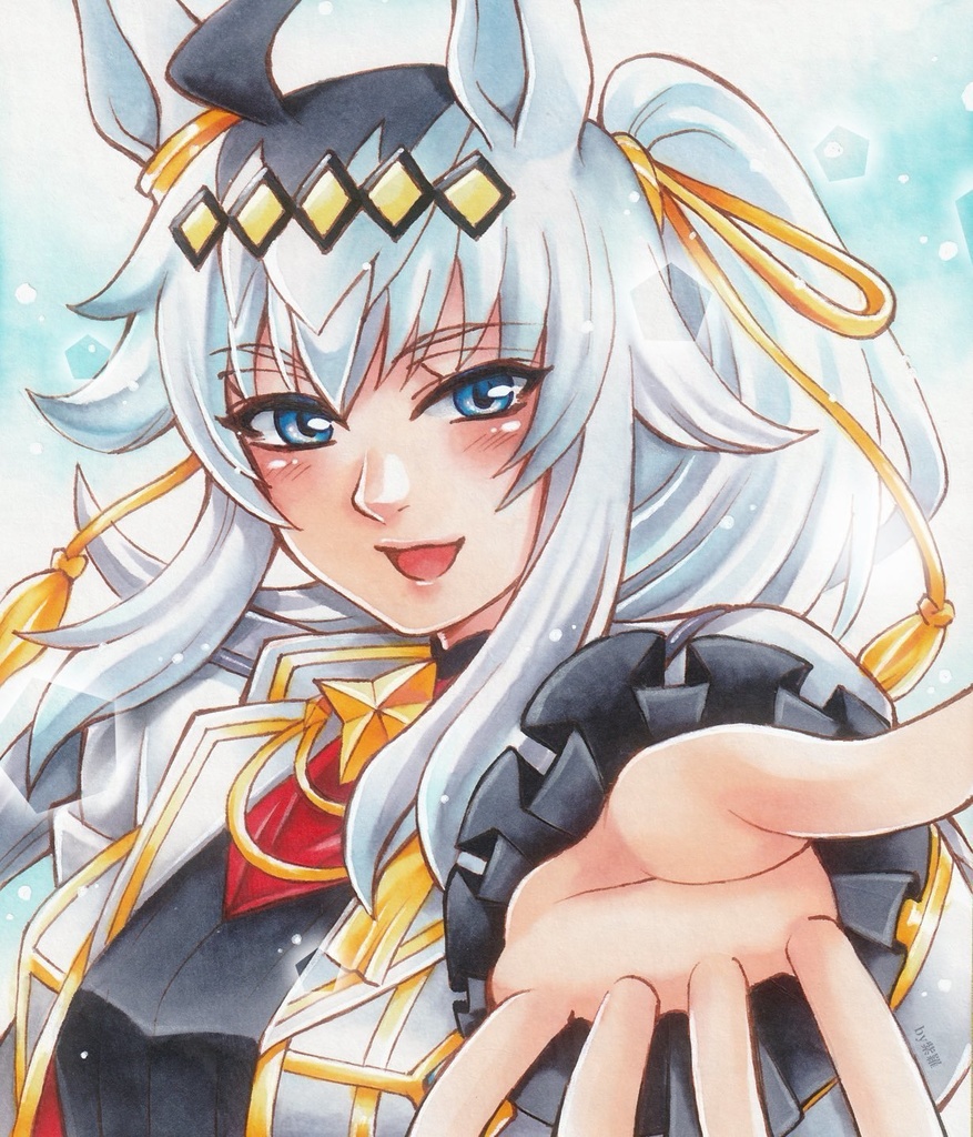 【ウマ娘】アルティメットオグリキャップ色紙【原画1点もの】