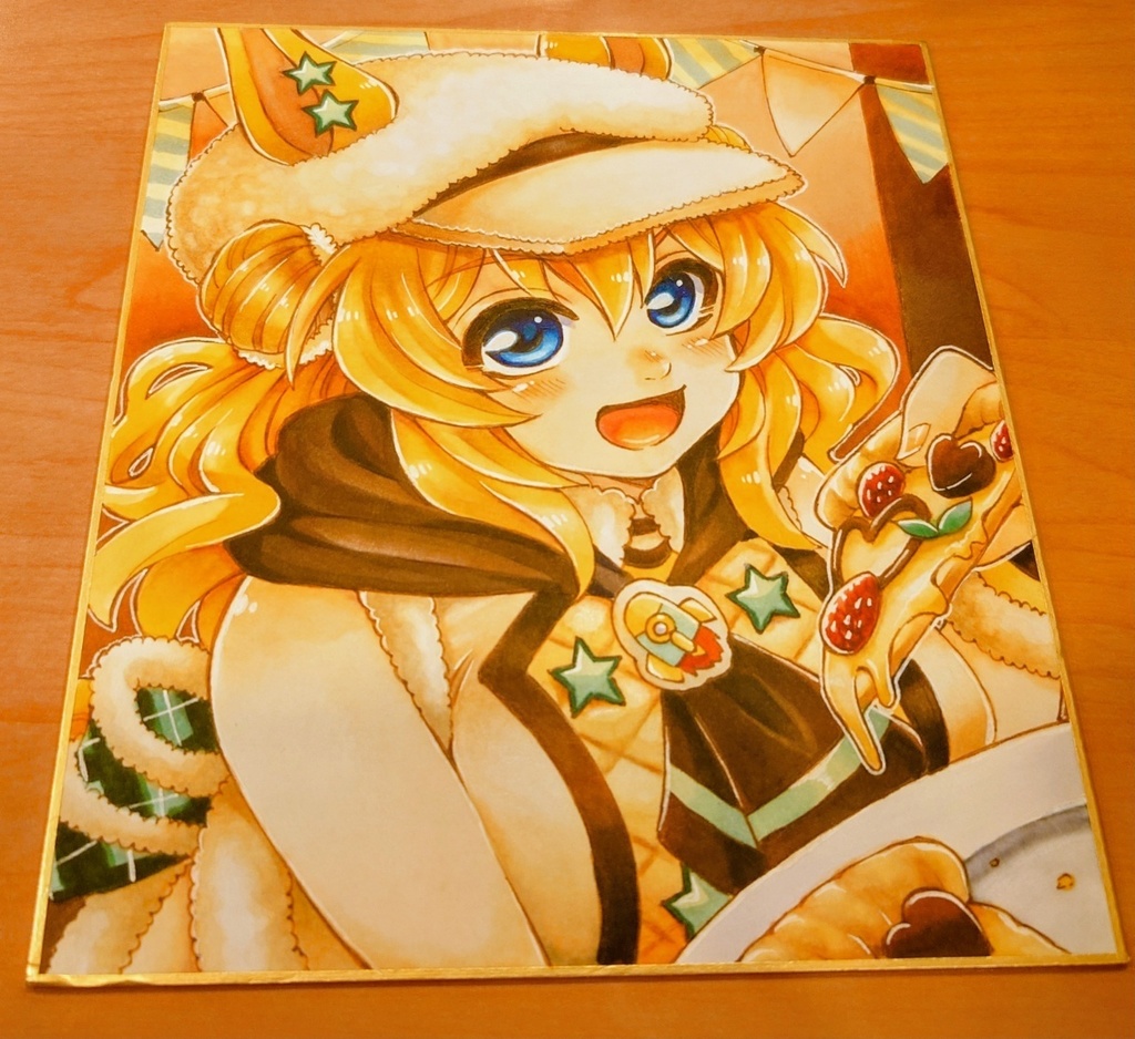 【ウマ娘】タイキシャトルバレンタイン色紙【原画1点もの】