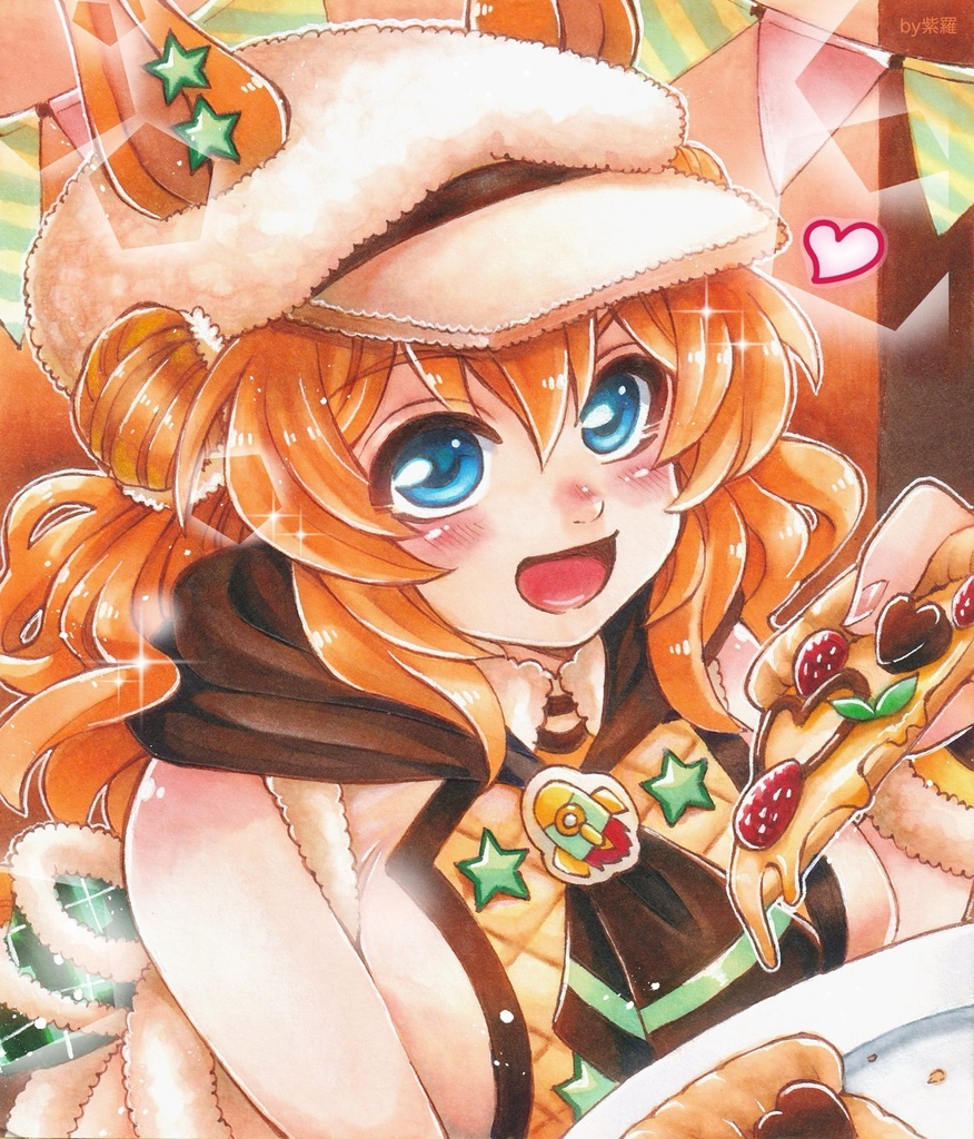 【ウマ娘】タイキシャトルバレンタイン色紙【原画1点もの】