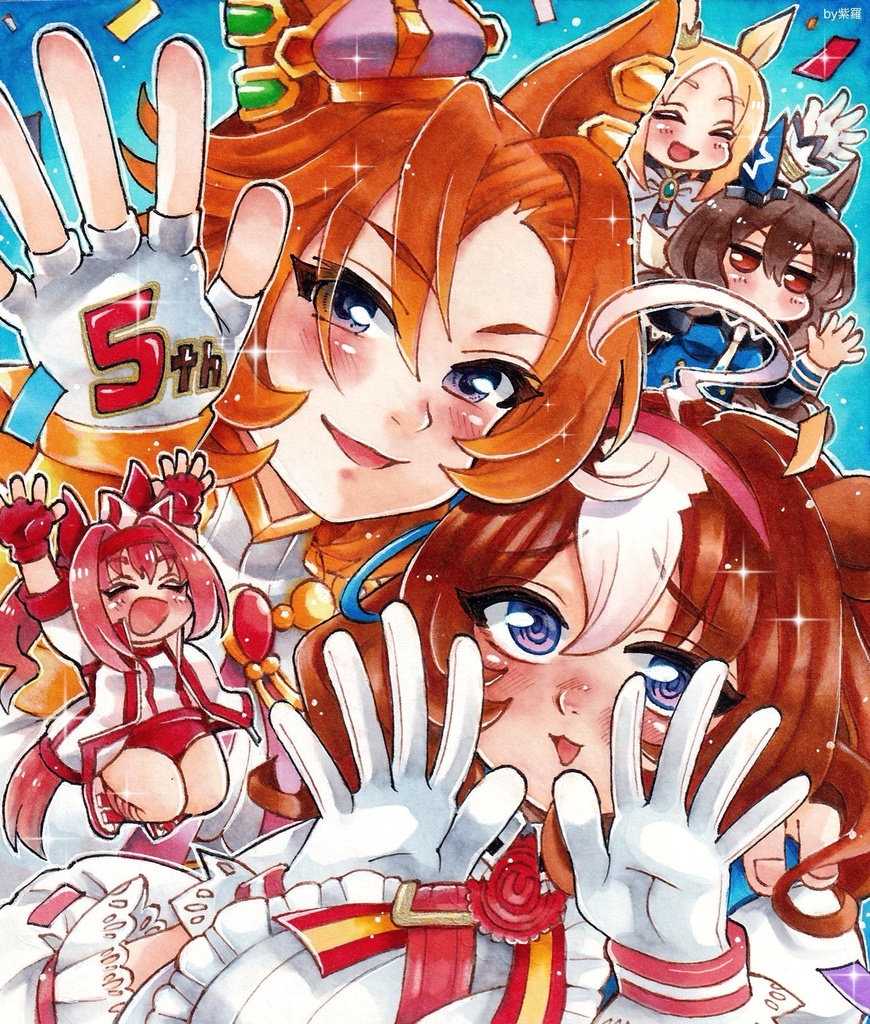 【ウマ娘】5周年記念色紙【原画1点もの】