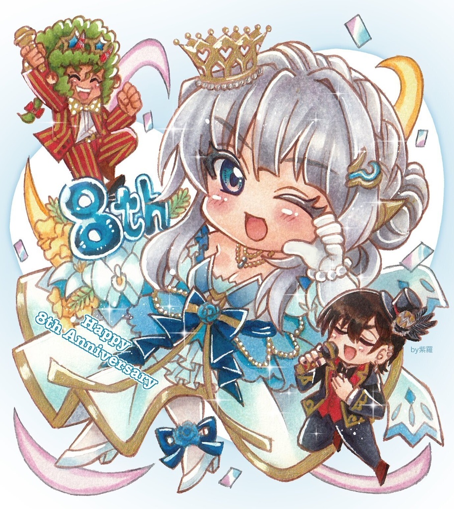 【コトダマン】8周年記念色紙【原画1点もの】