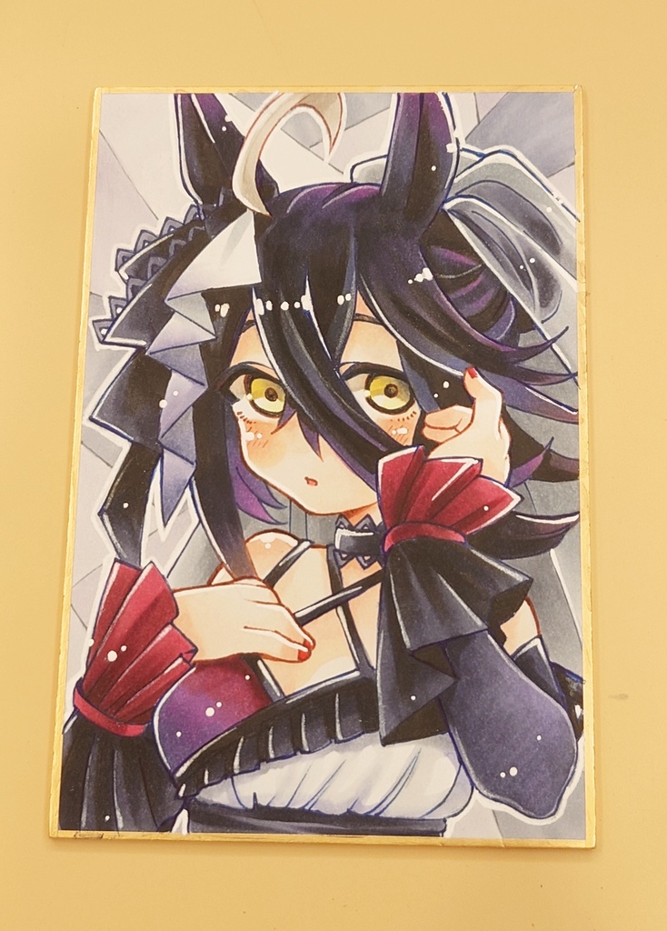 【ウマ娘】花嫁マンハッタンカフェ【原画1点もの】