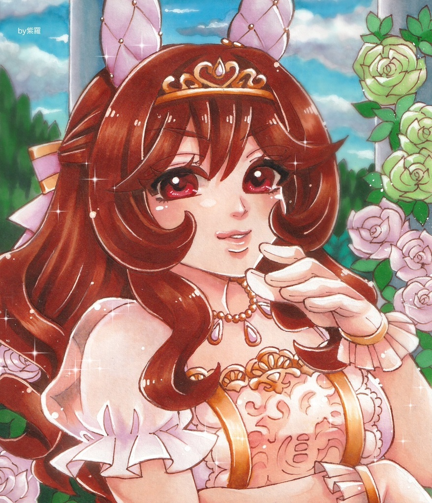 【ウマ娘】花嫁ジェンティルドンナ【原画1点もの】
