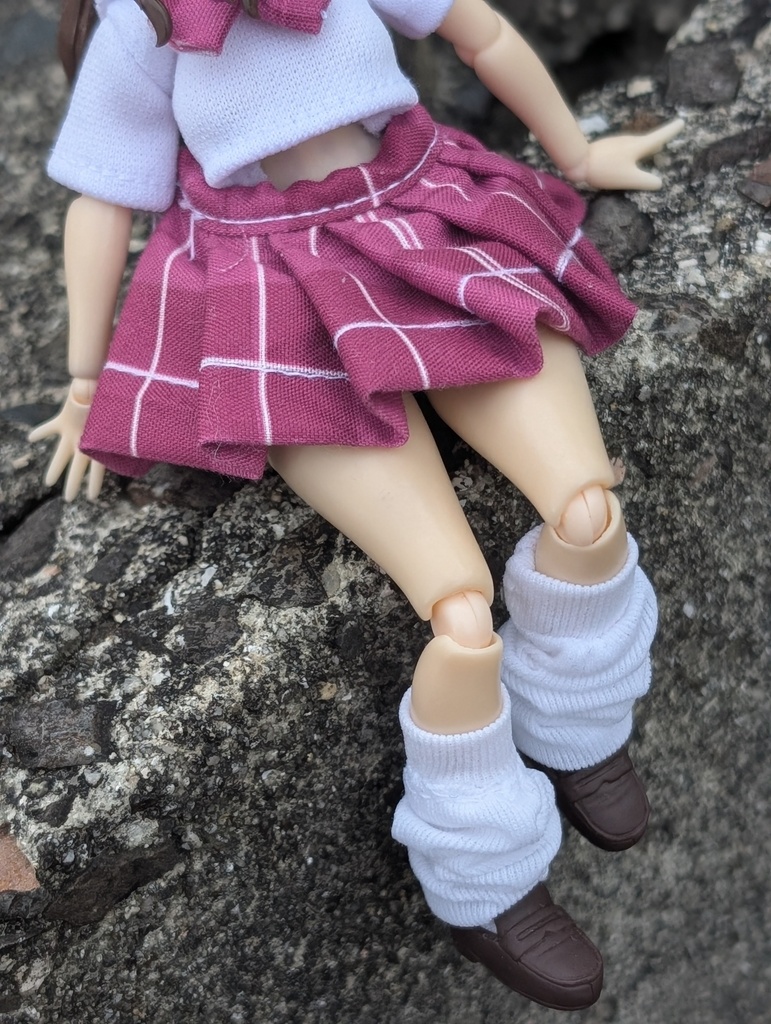 1/12 ピコニーモ ルーズソックス　白黒　アウトフィット 