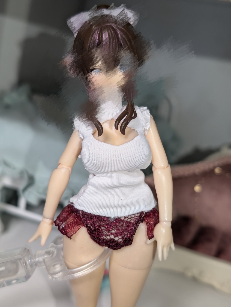 1/12 ピコニーモR-G用 夏服 ノースリーブインナー ロングスカート アウトフィット