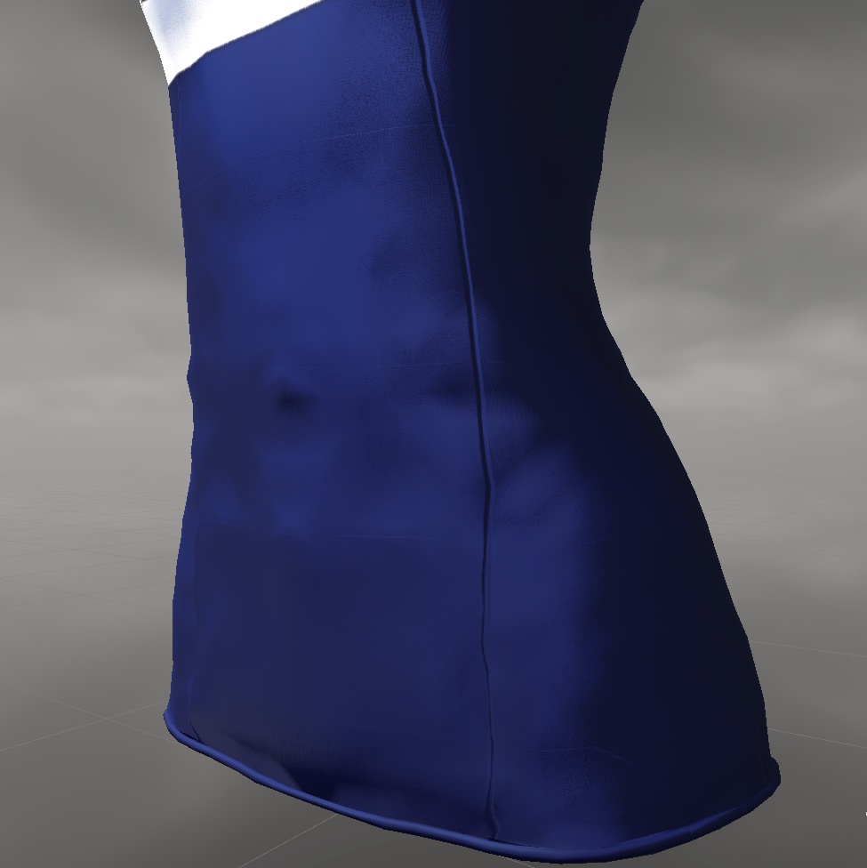 スク水向けに丹精込めて調整したマテリアル(紺・白)