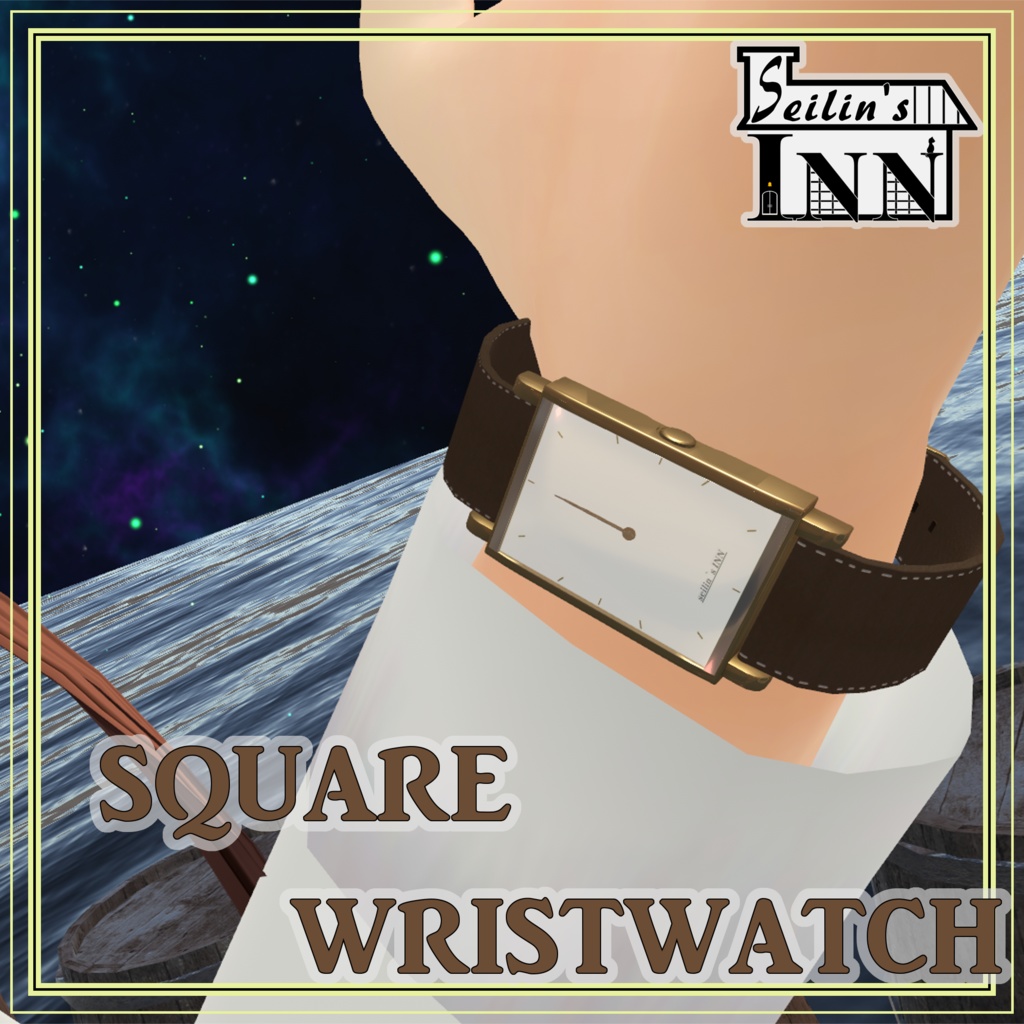 [OSC対応]現実時間と同期可能！ Analog square wristwatch