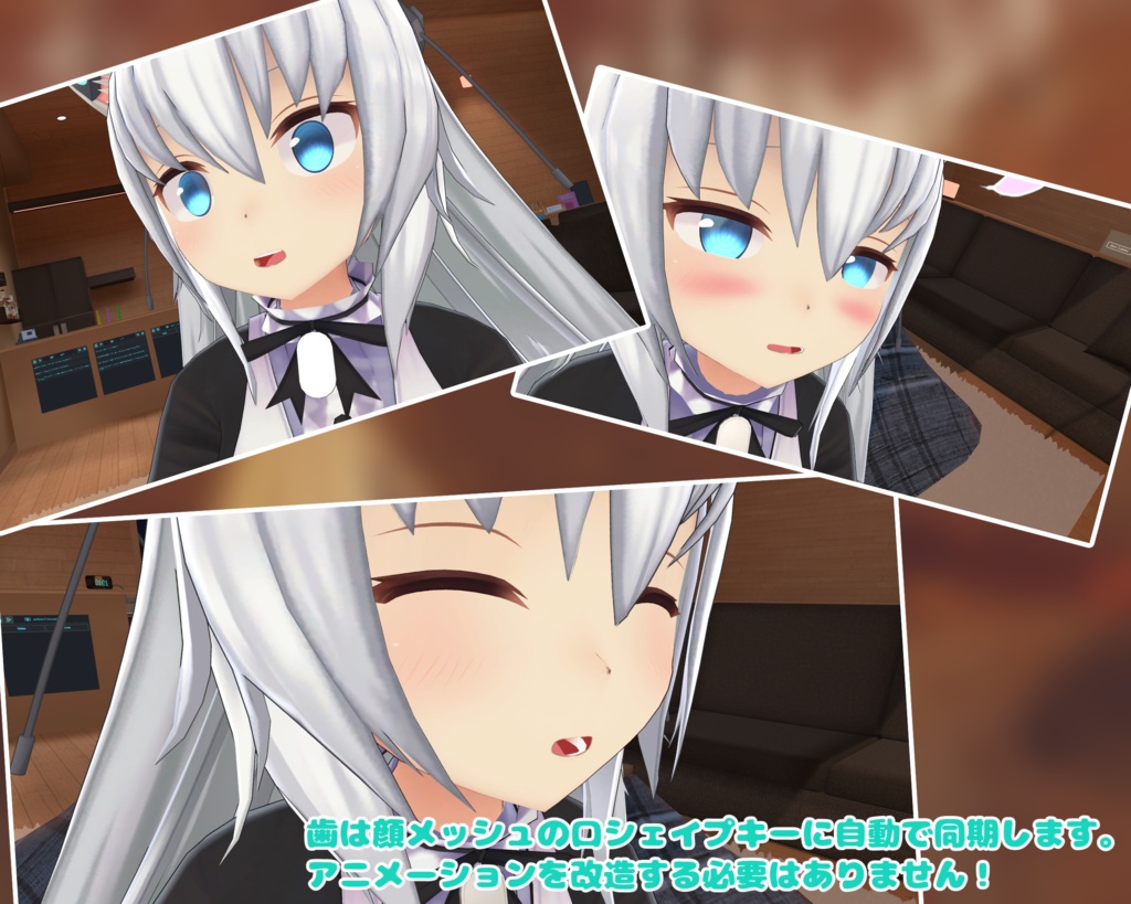 量産型のらきゃっと専用 おくちに「歯」をぷらす!