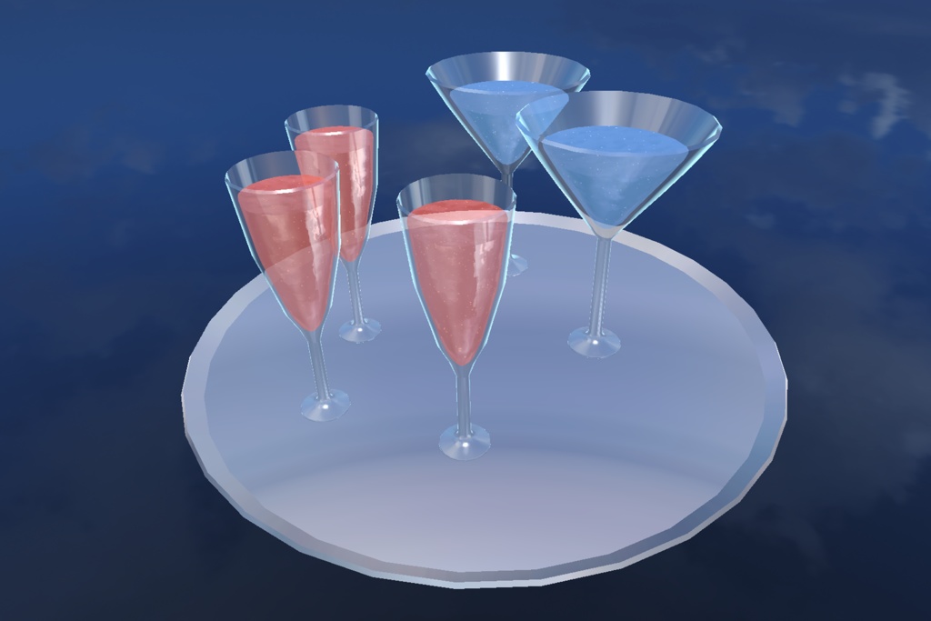 ハンドサインまで自動実装!カクテル乗せトレイセット