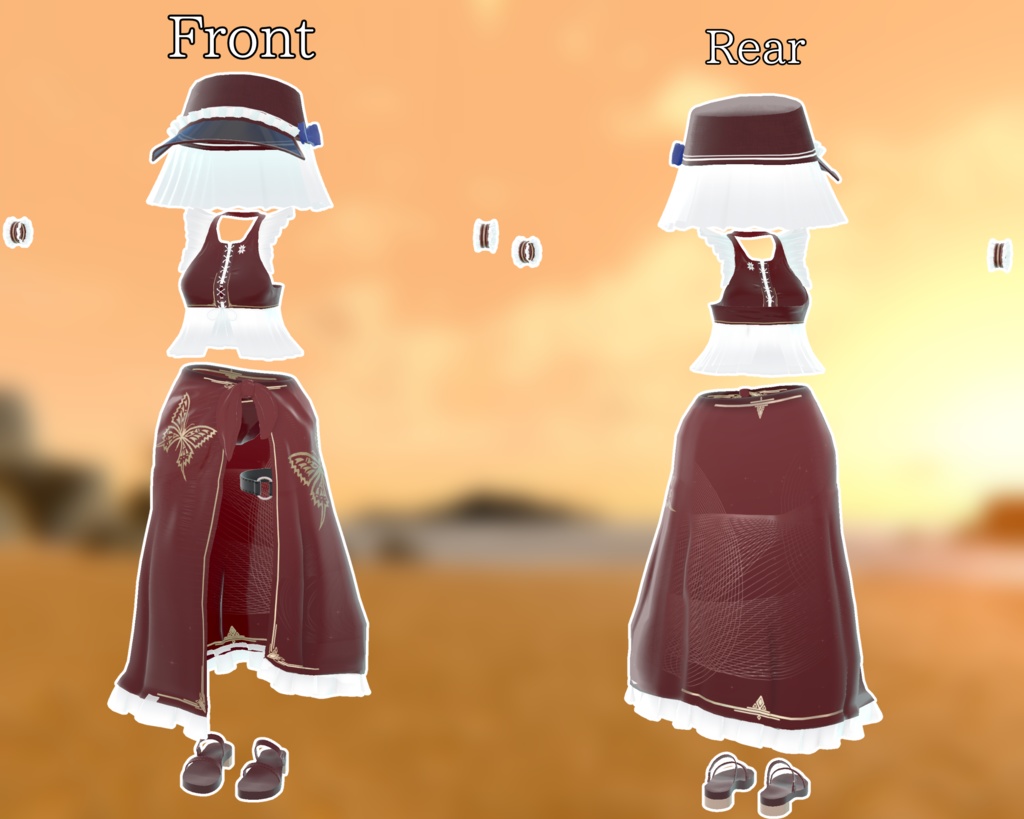 【量産型のらきゃっと、桔梗、Nio、マヌカ】Casual Maid_swim