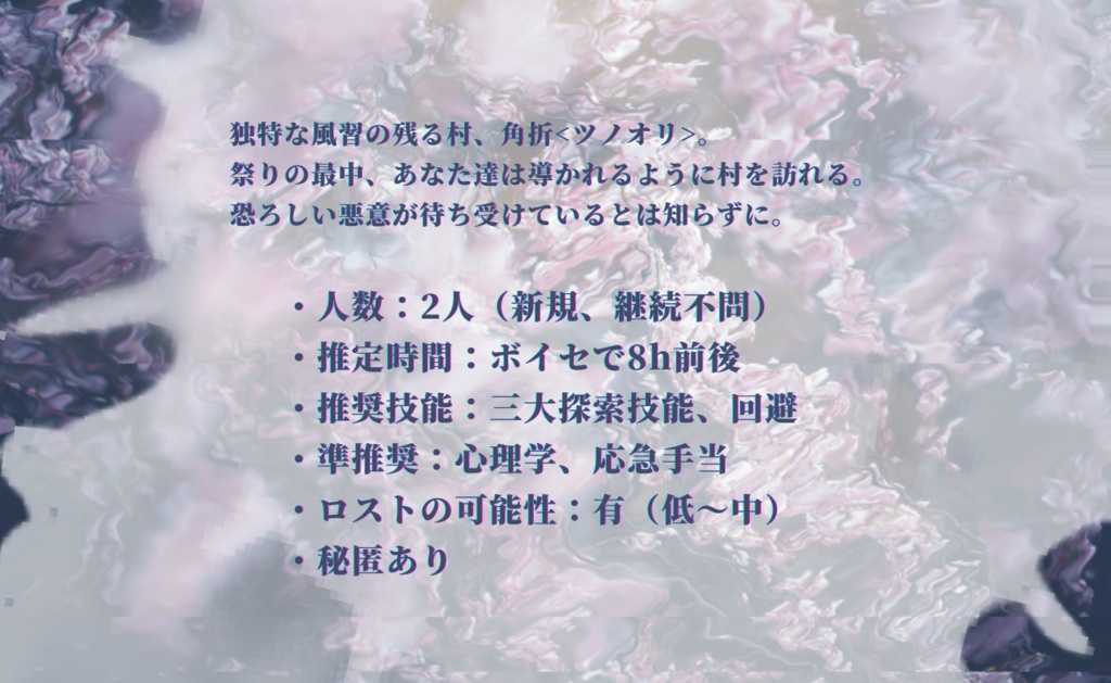 CoCシナリオ『春の貌身』