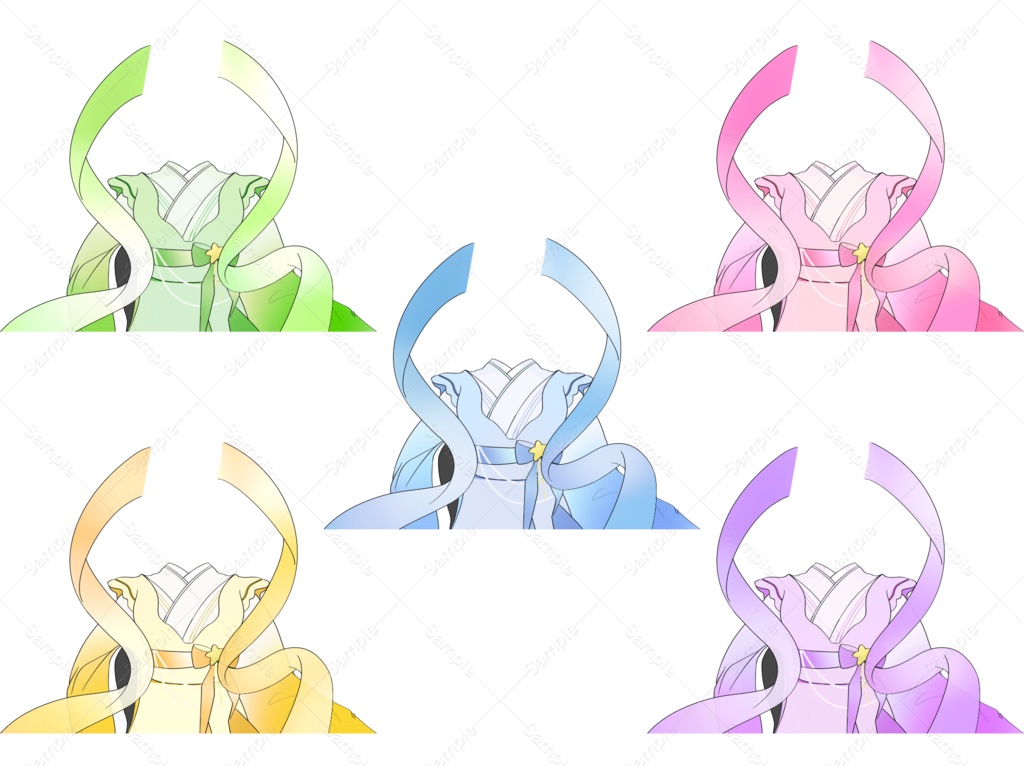 【七夕】短冊を持つ手&織姫セット【フリー版あり】