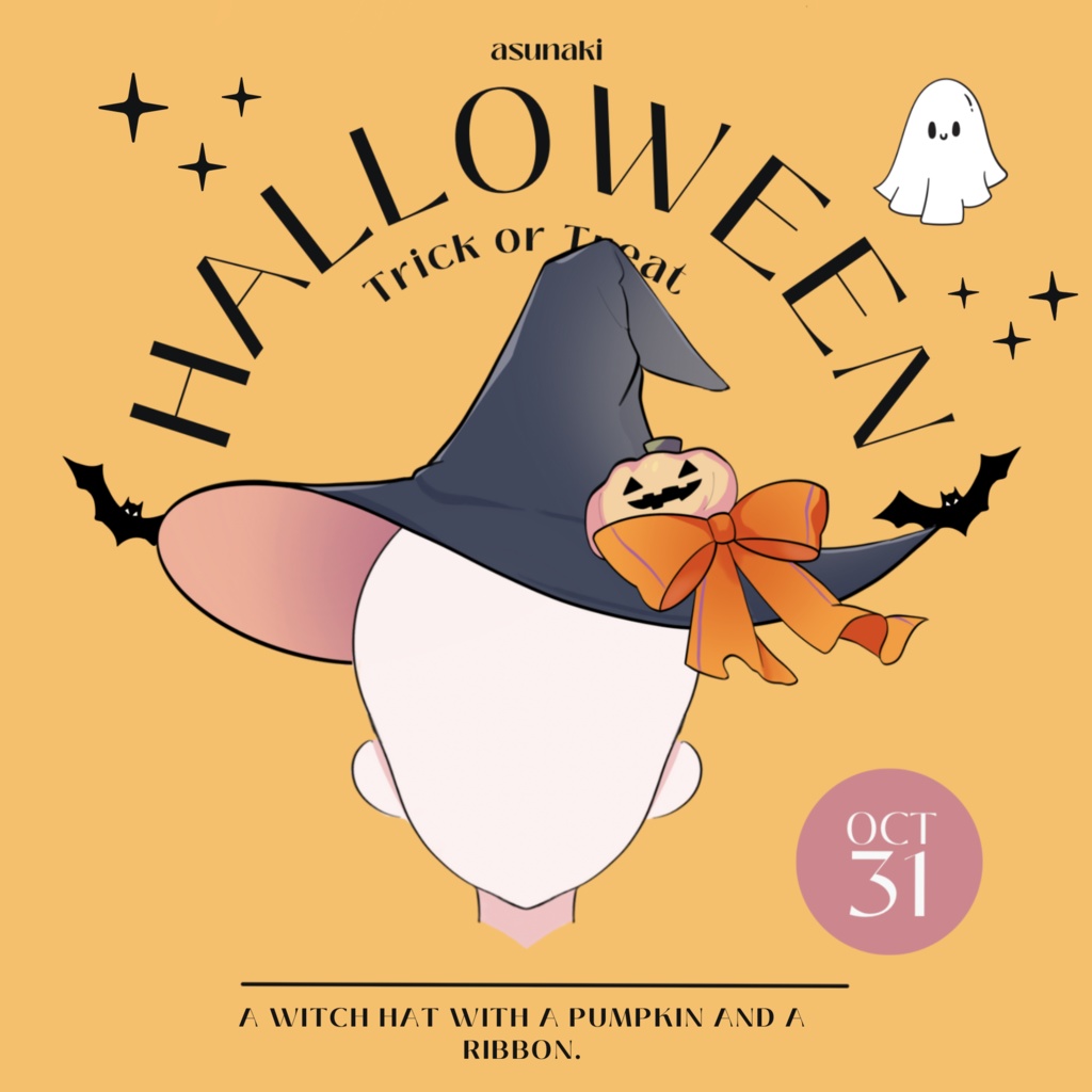 ハロウィン素材 魔女の帽子 2色