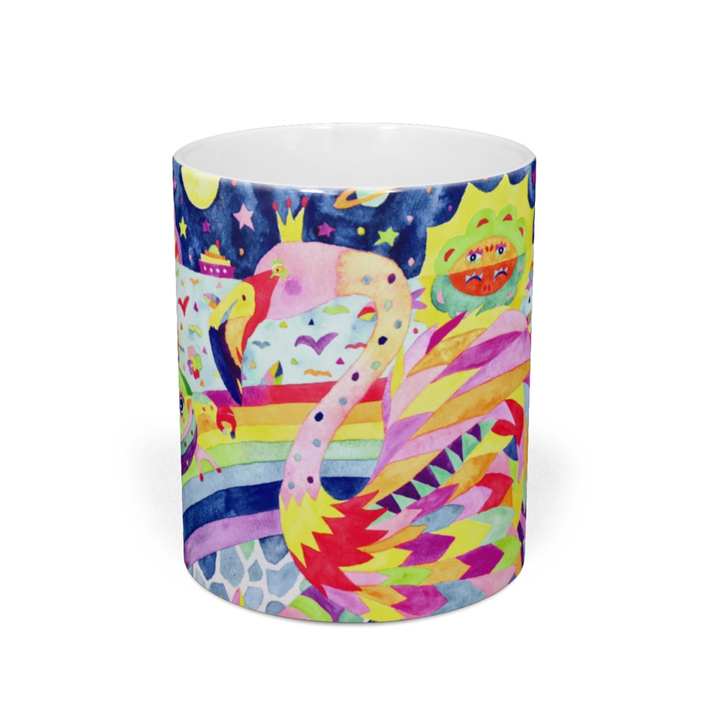 水彩イラスト フラミンゴ