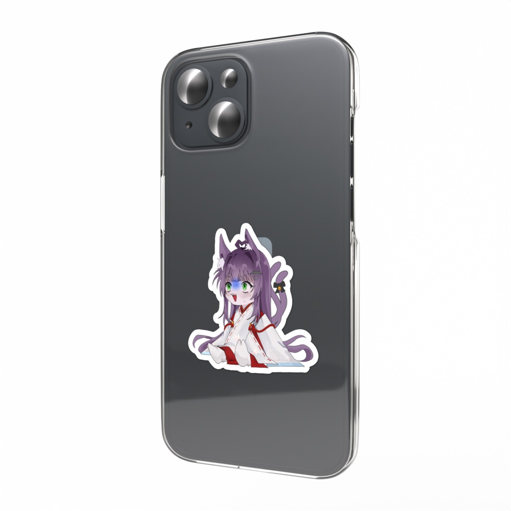 猫乃が巫女なスマホステッカー