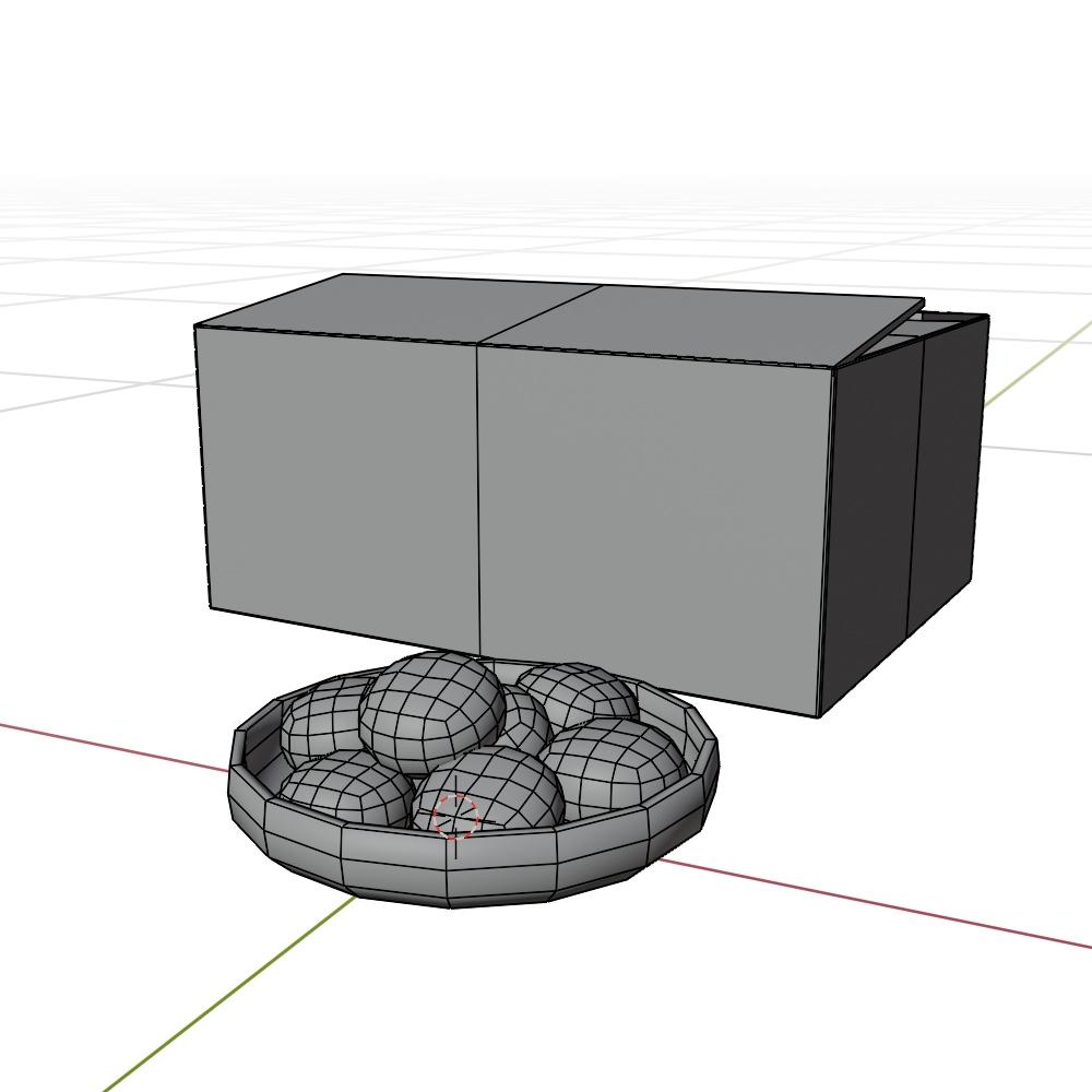 【昭和レトロ】みかんセット(みかん箱/みかん/果物籠)FBX 3点パック