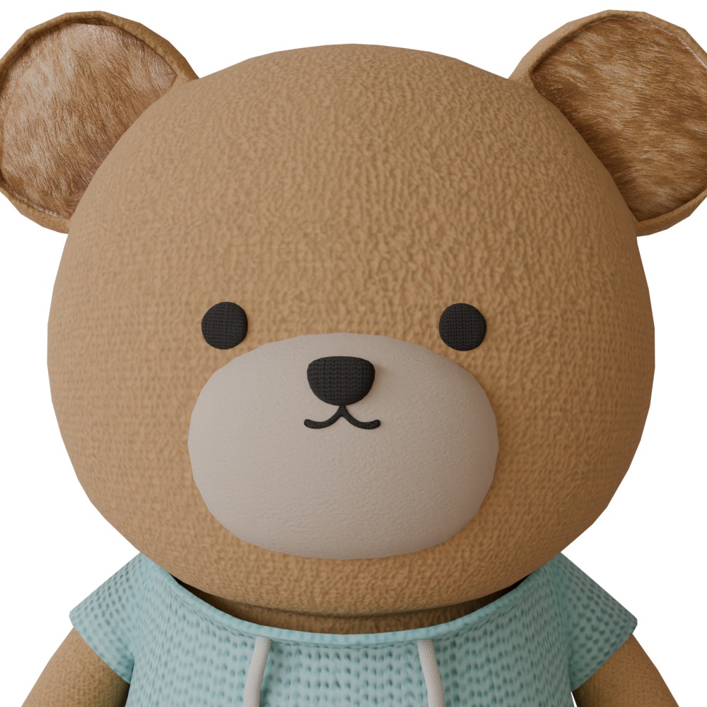 クマとカフェ|対面カフェ小物セット(FBX、Blender)