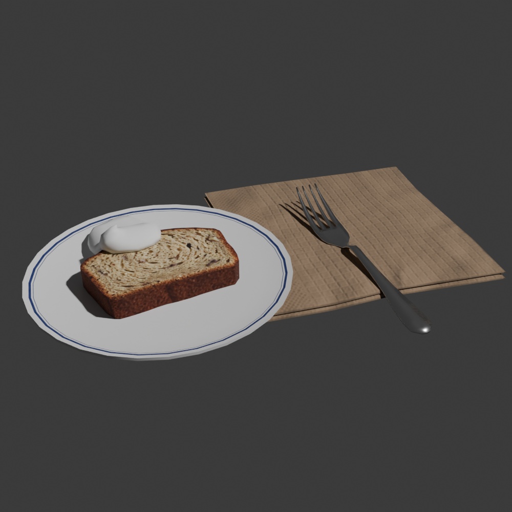 クマとカフェ|対面カフェ小物セット(FBX、Blender)