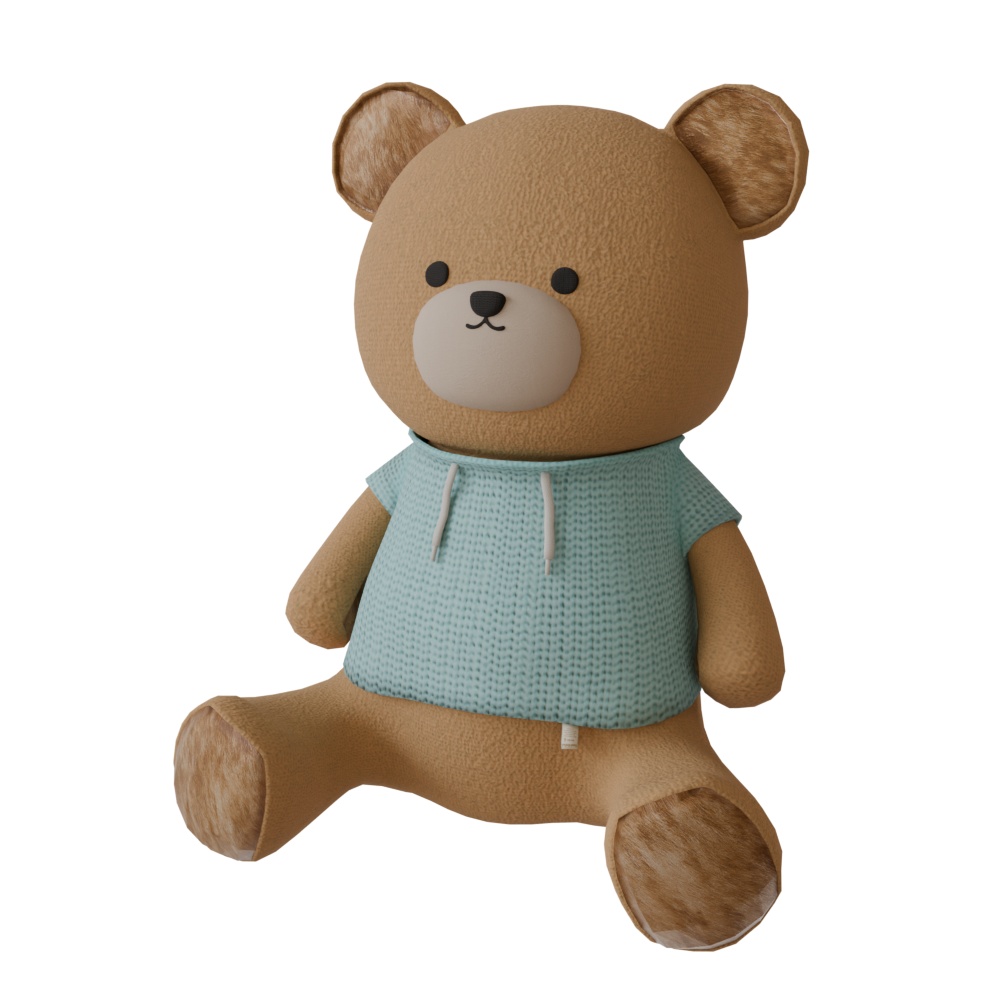 クマとカフェ|対面カフェ小物セット(FBX、Blender)