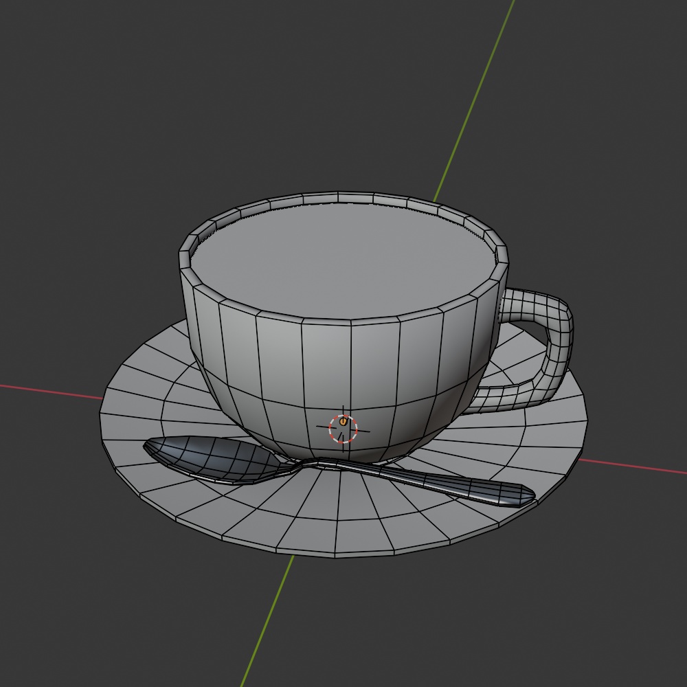 クマとカフェ|対面カフェ小物セット(FBX、Blender)