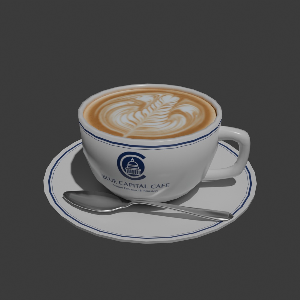 クマとカフェ|対面カフェ小物セット(FBX、Blender)