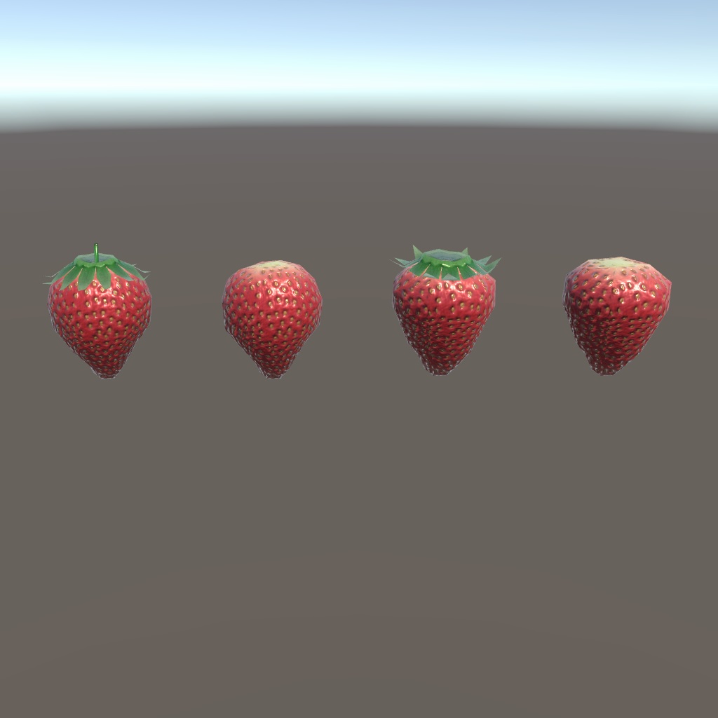 【昭和レトロ小物】練乳いちごセット(Unity Package)版