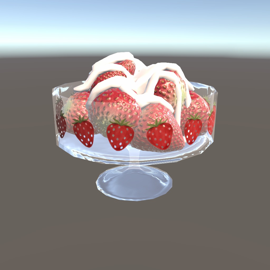 【昭和レトロ小物】練乳いちごセット（Unity Package）版