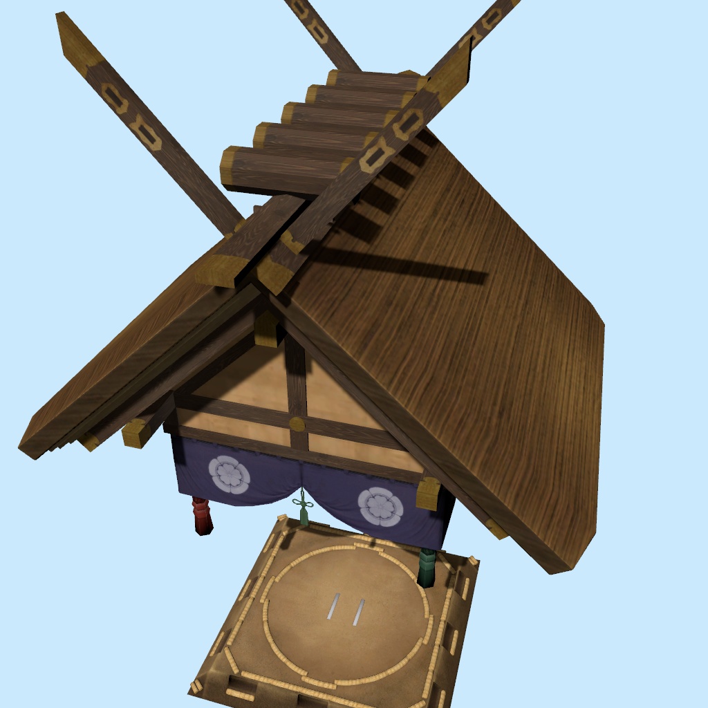【相撲/SUMO】土俵&つり屋根セット（Unity Package）版 / Sumo Ring & Hanging Roof