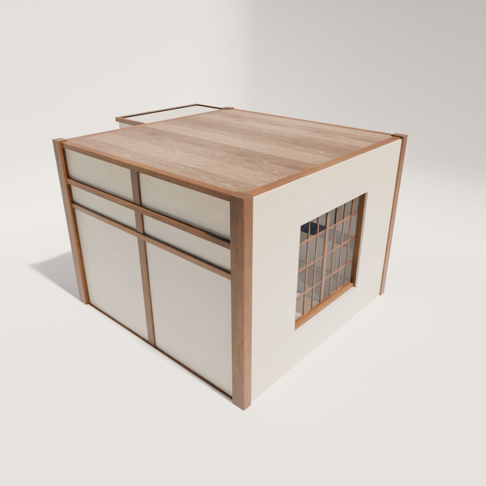 【昭和レトロ】和室セット「布団の間」(FBX / Blender)