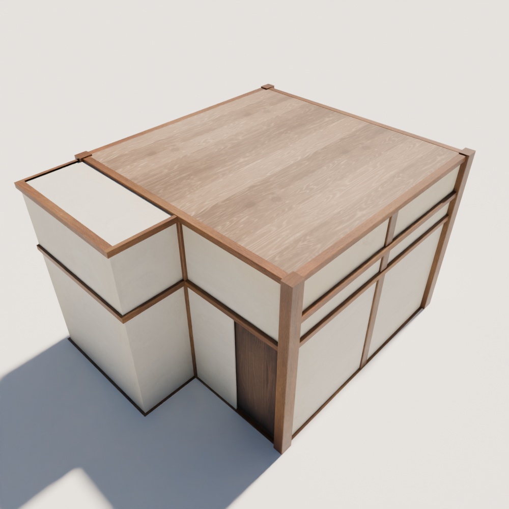 【昭和レトロ】和室セット「布団の間」(FBX / Blender)