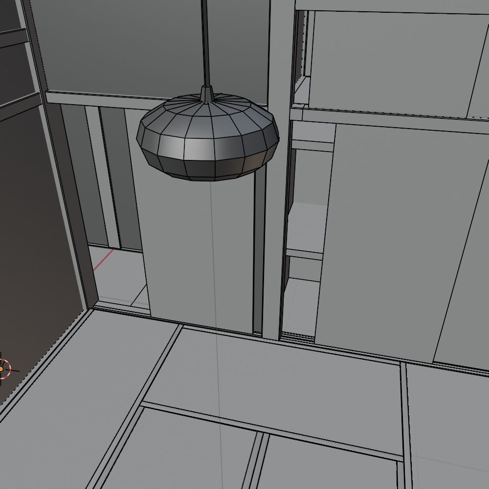 【昭和レトロ】玄関+8畳間(FBX / Blender)