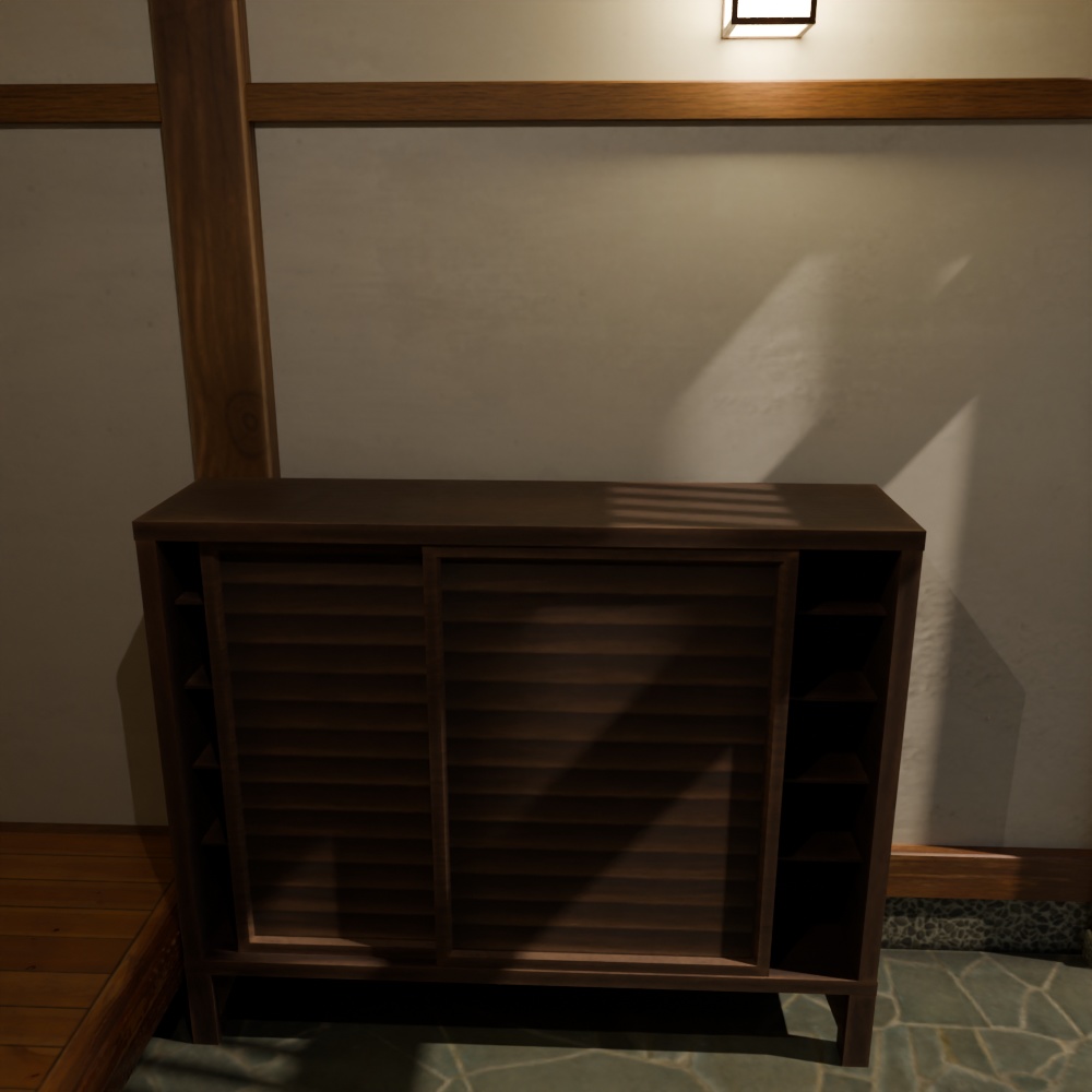 【昭和レトロ】玄関+8畳間(FBX / Blender)