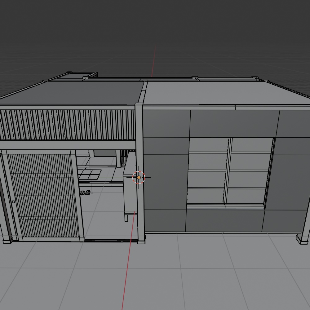 【昭和レトロ】玄関+8畳間(FBX / Blender)