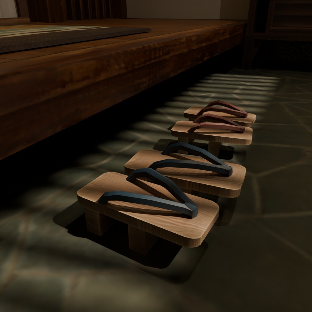 【昭和レトロ】玄関+8畳間(FBX / Blender)