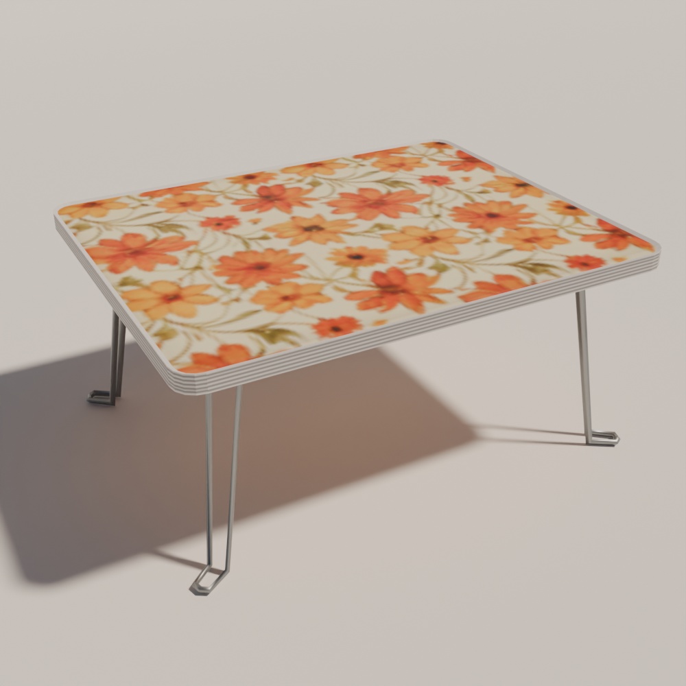 【昭和レトロ】ソファ・テーブル・ラグマットセット(FBX / Blender)