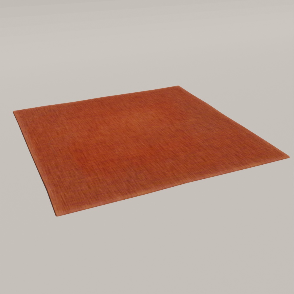 【昭和レトロ】ソファ・テーブル・ラグマットセット(FBX / Blender)